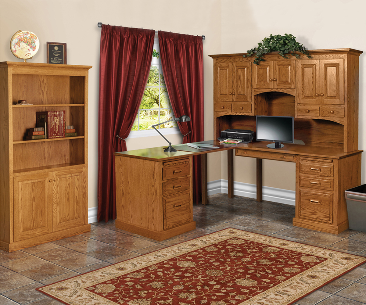 Traditional Regular Desk & Hutch - Image 5