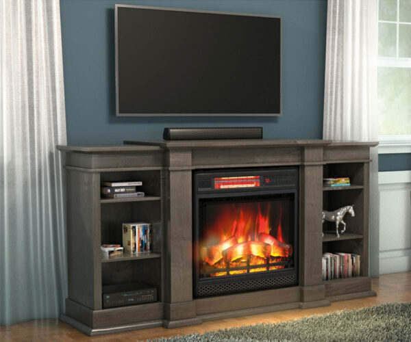 Richmond Fireplace Mantel with Bookcases