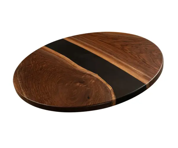 Round Black Walnut Slab